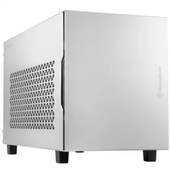 Caja Mini-ITX SILVERSTONE SST-SG15S, caja compacta de aluminio plateado