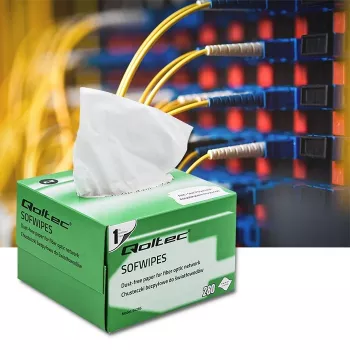 Qoltec toallitas sin pelusa para fibra óptica