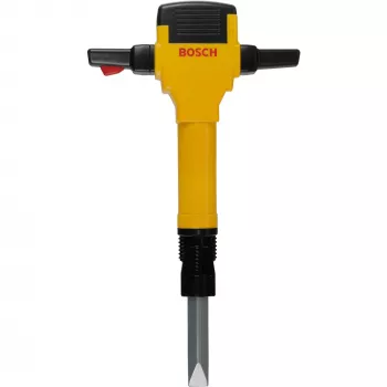 Theo Klein 8405 Martillo demoledor Bosch I a pilas con movimiento de subida y bajada de la broca I con sonido de motor y luz intermitente I medidas: 28 cm x 7 cm