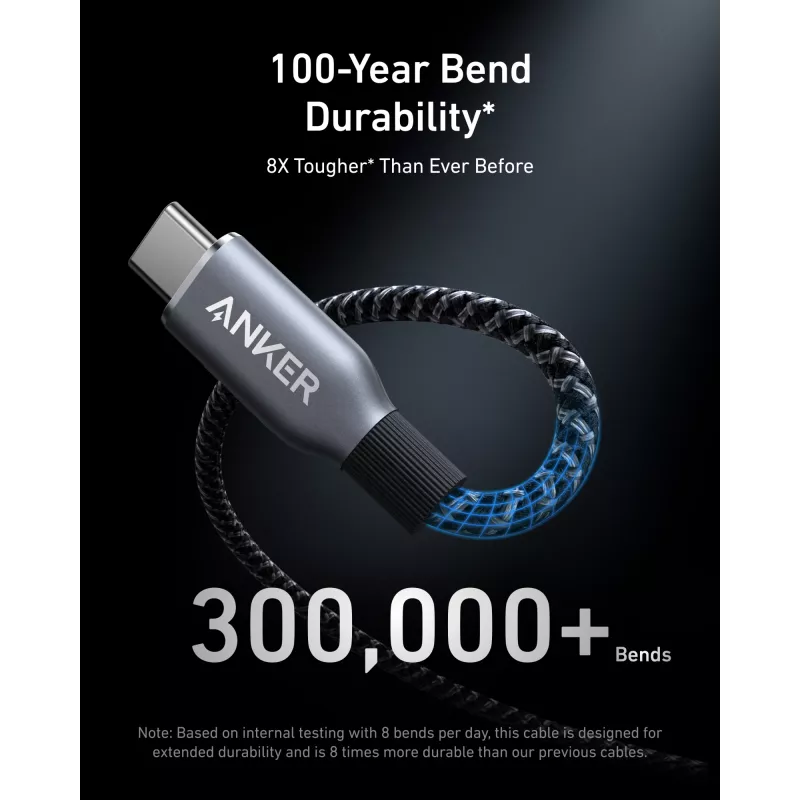 Cable de USB-C a USB-C Anker Prime A88E2012, 1,8 m, 240 W