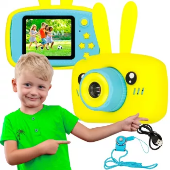 Cámara digital infantil Extralink H23 amarilla 1080P 30fps pantalla 2,0