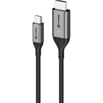 ALOGIC Ultra - Cable adaptador - Mini DisplayPort macho a HDMI macho - 2,0m - Gris espacial - Compatibilidad 4K, activo (ULMDPHD02-SGR)