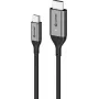 ALOGIC Ultra - Cable adaptador - Mini DisplayPort macho a HDMI macho - 2,0m - Gris espacial - Compatibilidad 4K, activo (ULMDPHD02-SGR)