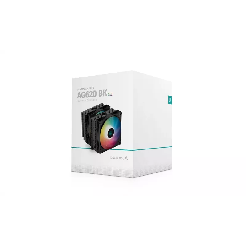 DeepCool AG620 BK ARGB Disipador de CPU por aire 12 cm Negro, Blanco 1 unidad