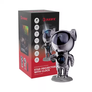 Proyector de estrellas astronauta Hawk HW-STAR02 con reloj Ghrome Edition
