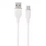 Cable de silicona USB Type-A - Type-C (blanco, 1 m)