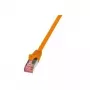 Cable de red LogiLink 10 m Cat.6 RJ-45 S/FTP naranja