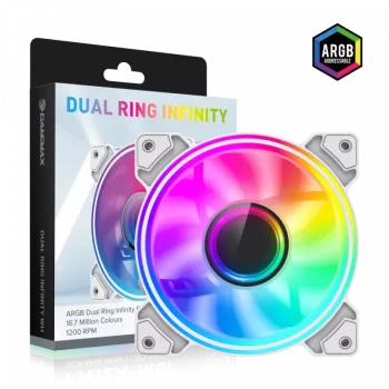 Gamemax | Ventilador de caja | DUAL RING INFINITY | Blanco