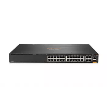HPE Aruba 6300M - Switch - L3 - gestionado - 24 x 10/100/1000 + 4 x 1 Gigabit / 10 Gigabit / 25 Gigabit / 50 Gigabit SFP56 (Uplink / Stacking) - Frontal y lateral a posterior - montaje en ra