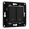 Interruptor de luz Shelly Wall Switch 2 Negro Botones de control Compatibilidad Shelly 2.5
