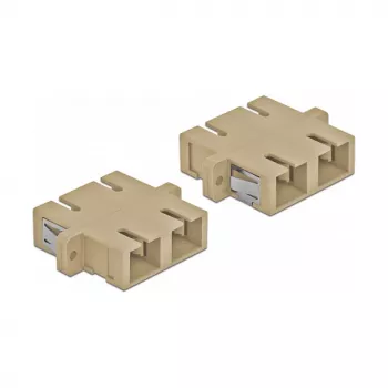 DeLOCK adaptador de fibra óptica SC conector hembra-conector hembra beige, pack de 4 (modelo 85996)
