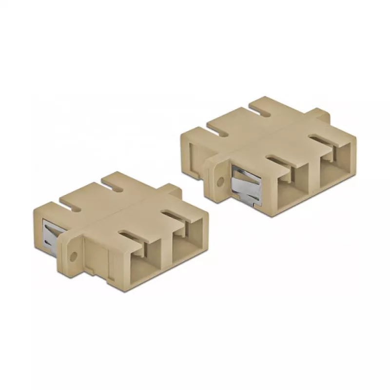 DeLOCK adaptador de fibra óptica SC conector hembra-conector hembra beige, pack de 4 (modelo 85996)