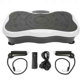 Extralink Plataforma vibratoria para entrenamiento Fitness Moonwalk Spinmove blanco