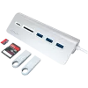Satechi Type-C Hub USB y lector de tarjetas de aluminio, plata, ST-TCHCRS
