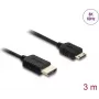 Cable HDMI DELOCK 81686 — 3 m, HDMI Type-A (conector macho) a HDMI Type-C (Mini, conector macho), 48 Gbit/s, hasta 7680×4320