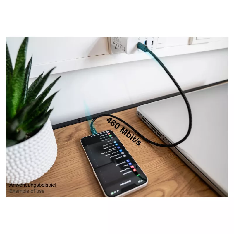 Good Connections cable de carga y datos USB 2.0 para iPhone/iPad/iPod conector USB-C a Lightning - El cable de alta calidad y oficialmente certificado por Apple