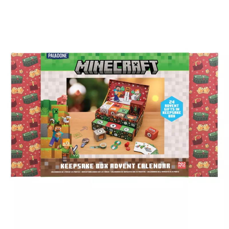 Caja de almacenamiento calendario de adviento Paladone PP15749MCF Minecraft 24 sorpresas
