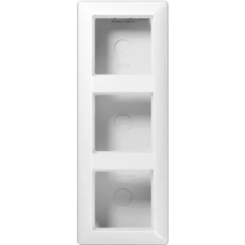 JUNG AS 583 A WW Tapa de montaje en superficie con marco, 3 elementos, blanco alpino