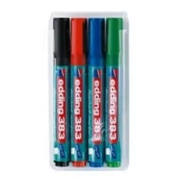Rotulador Edding 383 Punta biselada Negro Azul Verde Rojo