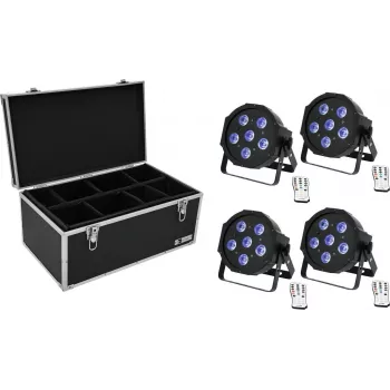 Foco de suelo LED EUROLITE SLS-603 TCL UV 4x – foco LED de escenario/suelo con 4 tubos UV-TCL