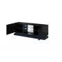 Cama Meble QIU 160 mueble de TV, MDF, negro brillo