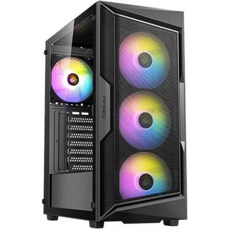 Antec AX Series AX61 - caja gaming mid-tower - ATX - panel lateral con ventana (cristal templado) - sin fuente de alimentación - USB/audio (0-761345-10069-