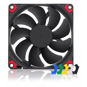 Ventilador de carcasa para PC slim PWM Noctua NF-A9x14 HS-PWM CH.BK.S 92 mm, 12 V, 600–2500 rpm, 57,5 m³/h, 14 mm de grosor
