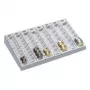 Bandeja contamonedas WEDO 290×200×45 mm Euro gris claro con 8 ranuras para monedas