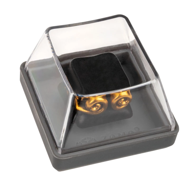 Tecla de aluminio ZOMOPLUS WUKONG — negra/dorada, tecla mecánica individual