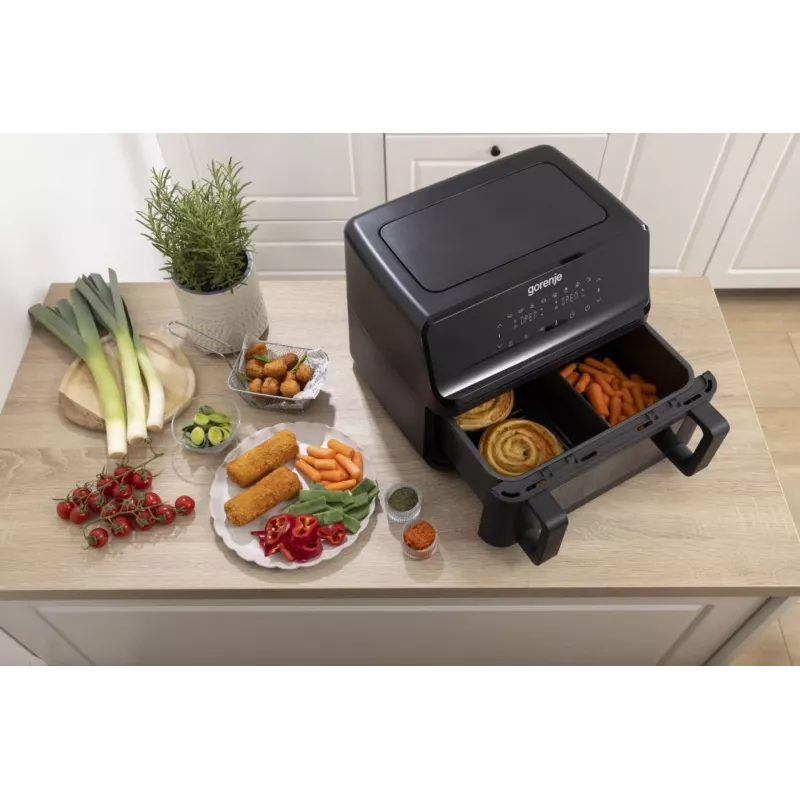 Gorenje Freidora de aire | AF2700BP | Potencia 2700 W | Capacidad 9 L | Negra