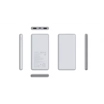 Batería externa Xiaomi BHR9350GL 10000 mAh Li‑Ion, Quick Charge 3+, USB‑A + USB‑C, salida 3 A, blanca