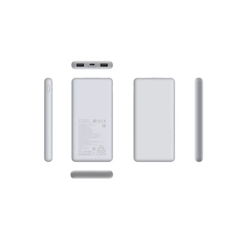 Batería externa Xiaomi BHR9350GL 10000 mAh Li‑Ion, Quick Charge 3+, USB‑A + USB‑C, salida 3 A, blanca