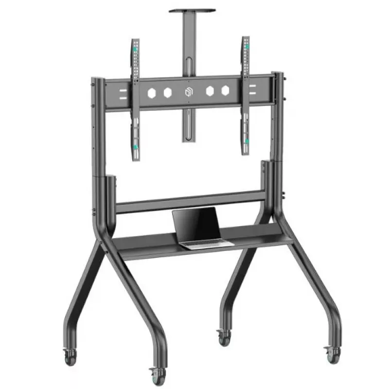 Soporte de suelo para TV ONKRON TS2080-B para televisores de 60–120 pulgadas, móvil, negro