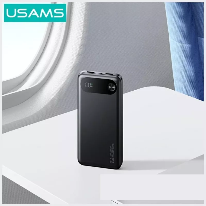 Batería externa portátil usams PB80 10000mAh 20W PD blanca