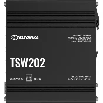 Teltonika TSW202 Managed L2 Gigabit Ethernet (10/100/1000) Power over Ethernet (PoE) aluminio, azul