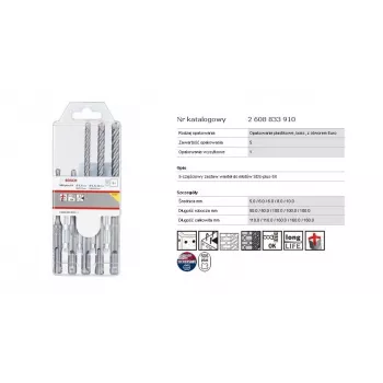 Juego de brocas martillo Bosch PRO SDS plus-5X, 5 piezas (SDS-plus)
