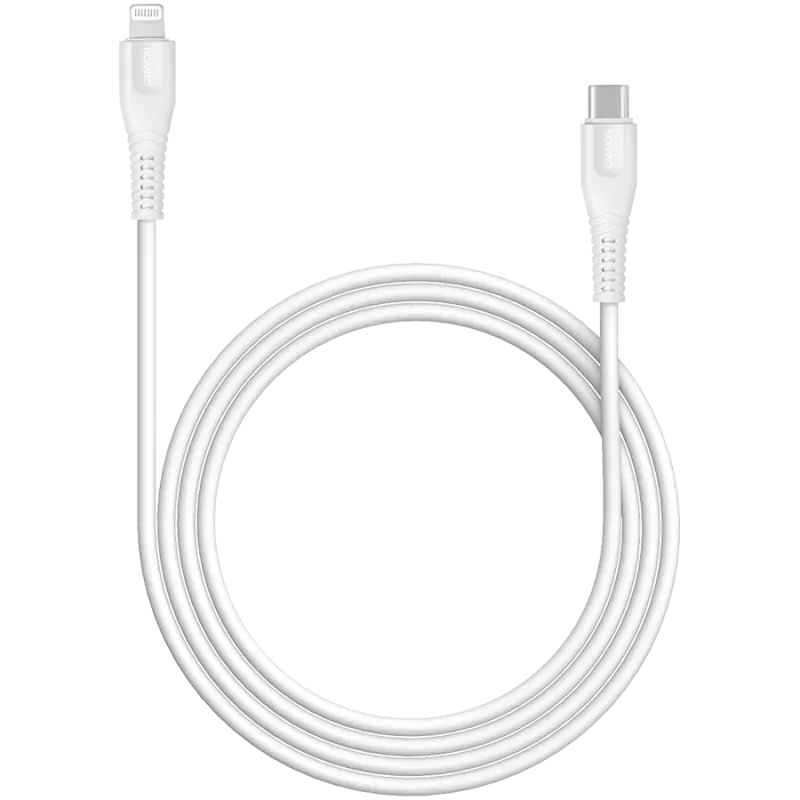 Cable CANYON MFI-4 Type-C a Lightning 1,2m blanco