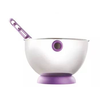 Set de cuenco y batidor ViceVersa Kogel Mogel violeta – cuenco de encimera con batidor a juego, modelo 16242