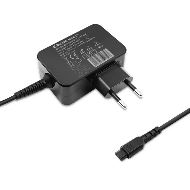 Fuente de alimentación universal QOLTEC 52414 65W con 10 conectores intercambiables