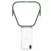 Funda con collar Lookabe para iPhone X / Xs — oro con cinta verde