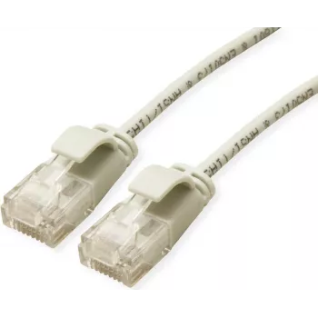 Cable de conexión ROLINE GREEN UTP Cat.6A (Clase EA), LSOH, delgado, gris, 0,3 m (21.44.3901)