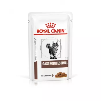 Comida húmeda para gatos Royal Canin Gastrointestinal 85 g bolsa — carne, 12 x 85 g, gatos adultos, en problemas gastrointestinales