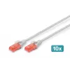 Latiguillo Digitus CAT 6 U/UTP LSZH 0,5 m 10 uds.