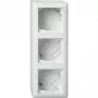 gira 106303 carcasa de superficie 3 elementos con marco Standard 55, superficie, blanco puro