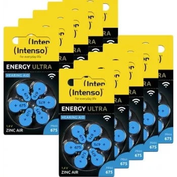 Intenso pack de 60 pilas para audífonos | Zinc-aire A675 - Pila (7504446MP)