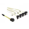 Cable SCSI DeLOCK 85685 negro amarillo 1 m 1 x Mini SAS HD SFF-8643 4 x SATA 7 Pin