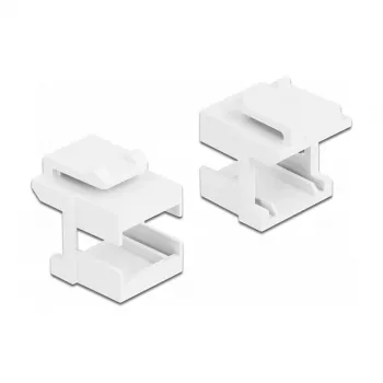 Tapa Keystone DeLOCK 86807 blanca para acoplador de fibra óptica 10 uds.