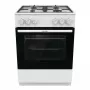 Cocina de gas independiente Gorenje GG6A10WFFM, blanca, encimera de 4 fuegos, horno de gas de 72 L, mandos frontales