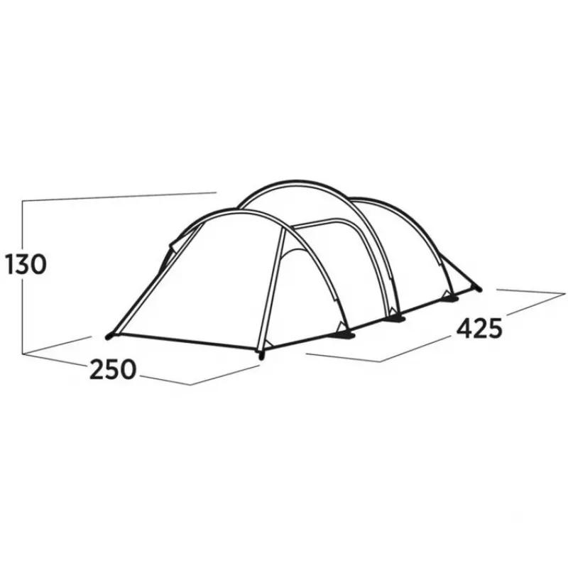 Carpa túnel Easy Camp Hemsedal 4 verde