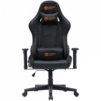 Silla gaming CANYON Irida RGBCH03 RGB negra diseño ergonómico, reposabrazos ajustables, respaldo reclinable
